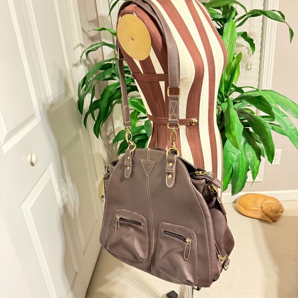 Browning Concealed Carry Purse Brown Leather 14” X 15” X 6” Camo Inside NWT - Picture 2 of 13